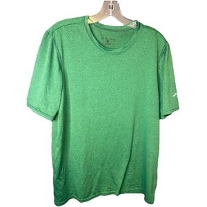 Brooks Men's Running Shirt Medium Green Short Sleeve Athletic Performance Tee
